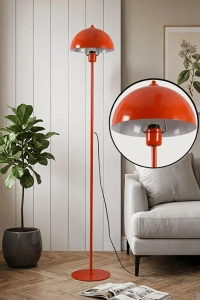 Luna Tek Ayaklı Turuncu Metal Lambader